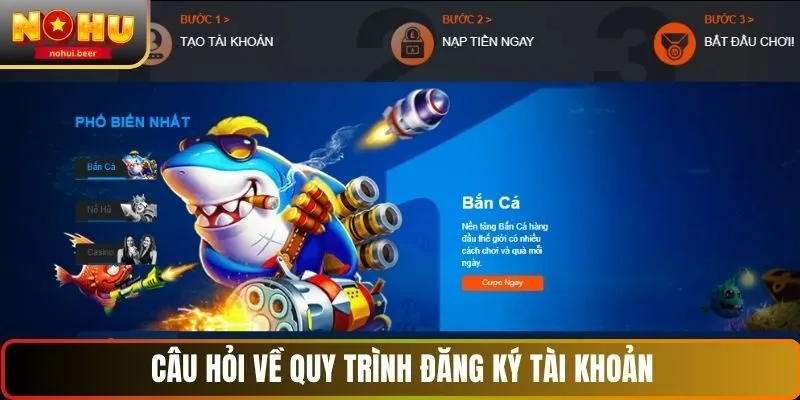 Câu hỏi về quy trình đăng ký tài khoản NOHU Câu hỏi về quy trình đăng ký tài khoản NOHU